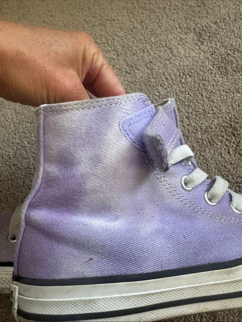 Converse Kids High-Top Canvas Sneakers in Lavender
